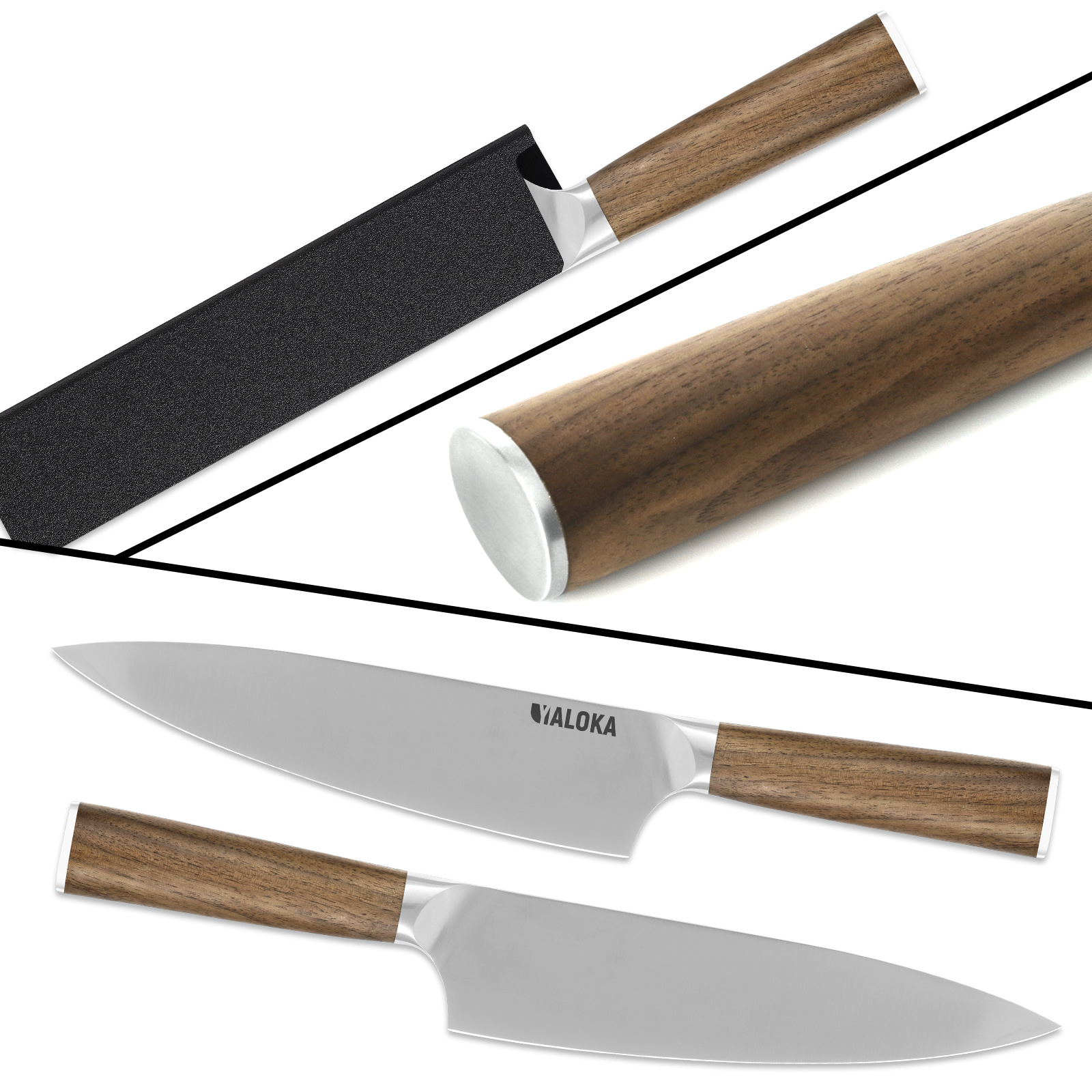 Chef Knife - 8-Inch Professional Japanese Kitchen Knife, Ultra Sharp Gyuto Knife Full Tang Ergonomic Natural Wood Handle, Cooking Knife With Gift Box - Image 7
