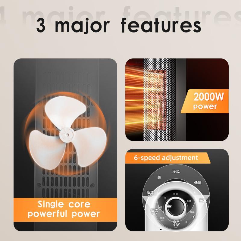 2000W Six-speed Adjustable Indoor Heater, The Best Choice For Home Use - Image 7