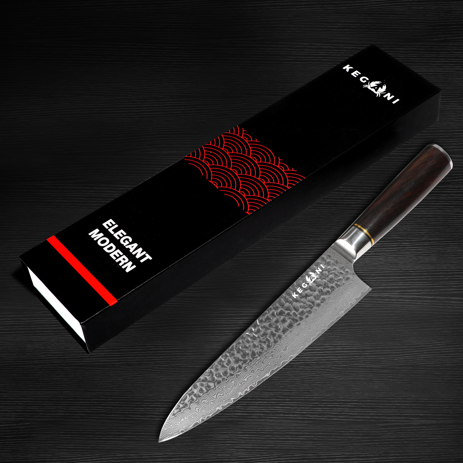 Kegani 8 Inch Japanese Chef Knife, 67 Layers Japanese VG10 Damascus Steel Chefs Knife, Professional Chef's Knife With Pakkawood Handle - Image 7