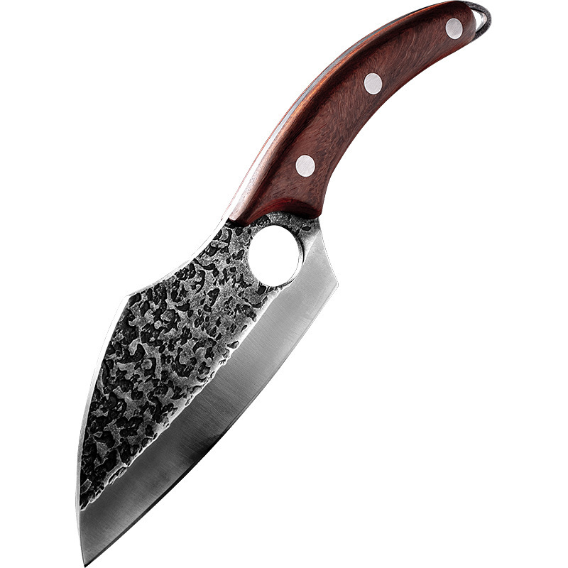 Segmented Forged Leather Sheath Sharp Non-grinding Picnic Knife - Image 2