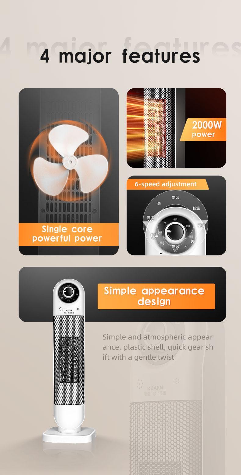 2000W Six-speed Adjustable Indoor Heater, The Best Choice For Home Use - Image 8