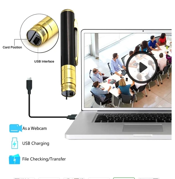 Pen Camera Cam Mini Hidden Pocket Audio Video Recorder DVR Security 1080P HD USA - Image 5